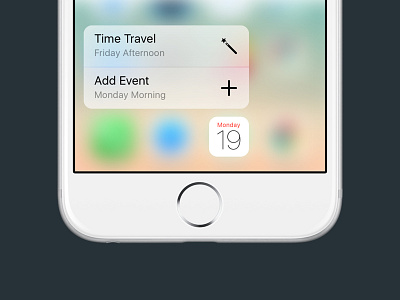 time travel 3dtouch app calendar icon ios