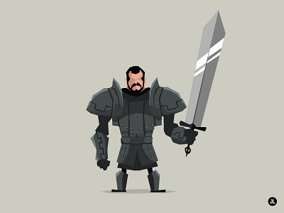 The Mountain character design game of thrones illustration the mountain vector