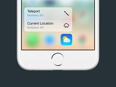 teleport 3dtouch app icon ios weather