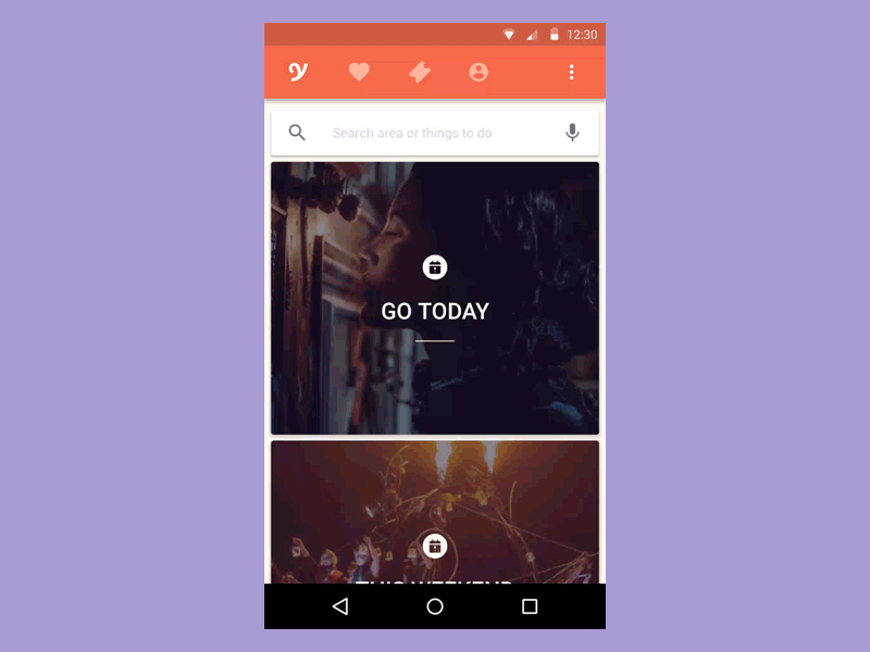 Exposing Search on YPlan animation events fab interaction material pixate search ui ux yplan