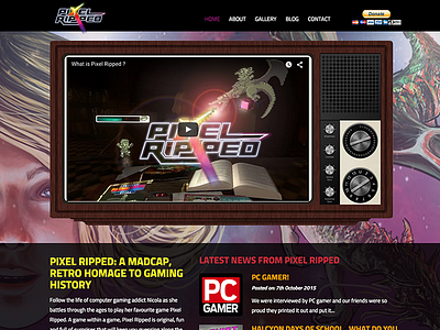 Pixel Ripped website - VR Game 80s gaming retro vr