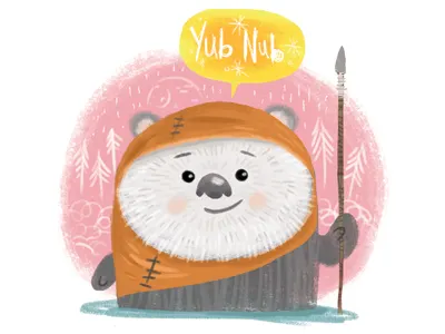 Ewok ewok illustration starwars wicket