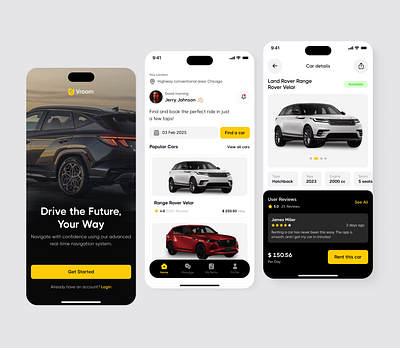 Car Rental App booking app car car booking app car rental car rental app design drive interface mobiile application mobile app design mobileapp modern product design rental app rental car reservation ui ui design uiux ux