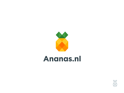 Ananas logo ananas branding colorful fruit geometric icon logo pineapple simple tiles