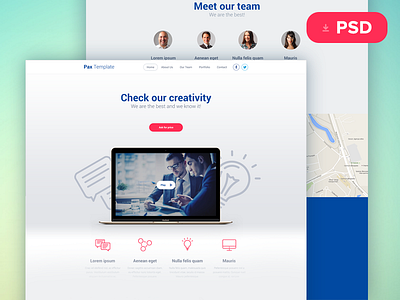 Pax PSD Template design ui ux web webdesign