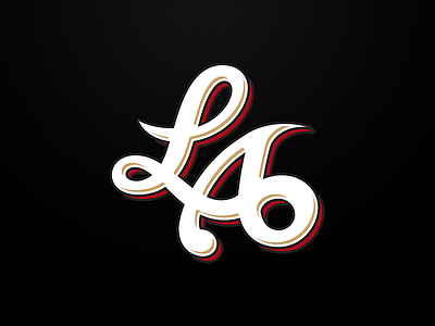 L.A. calligraphy la losangeles monogram script type