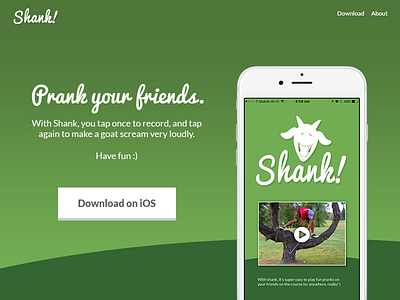 Shank Landing Page 003 app dailyui ios landing page marketing