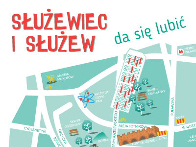 District of Warsaw map earth map służew służewiec warsaw