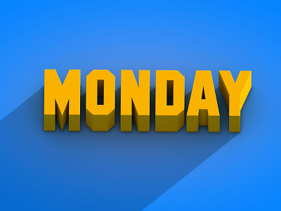 Happy Monday :) 3d 3dtype 3dtypography c4d cinema4d lettering type