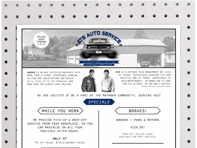 ATS Auto Service branding logo design