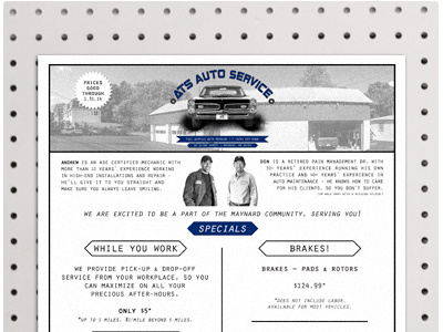 ATS Auto Service branding logo design