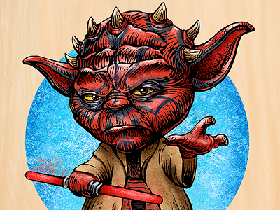 Darth Yoda chet phillips chetart darth maul star wars yoda