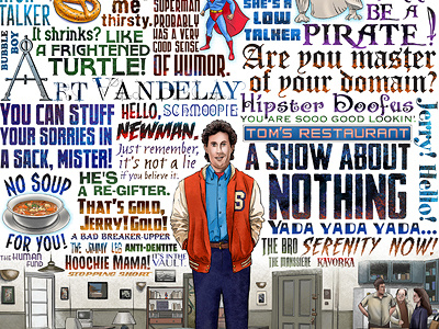 Seinfeld Tribute Print chet phillips chetart seinfeld show about nothing