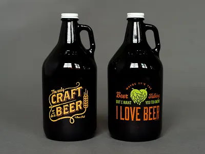 Pour Folk Growlers beer craft growler heart hops novelty pint sew thread wheat