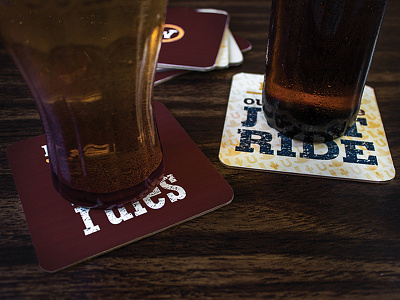 Westbound Coasters beer branding coasters drink graphic design old west restaurant rough rugged western wild west