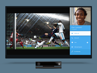 Skype for Xbox Contact Card in Snap largescreen microsoft modern skype snap tv ui xbox