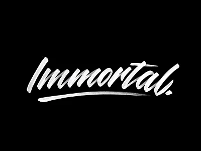 Immortal brush lettering calligraphy hand lettering lettering logotype type typography