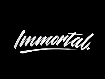 Immortal brush lettering calligraphy hand lettering lettering logotype type typography