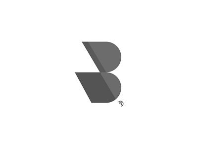 B - WIP b cut icon letter logo logotype mark