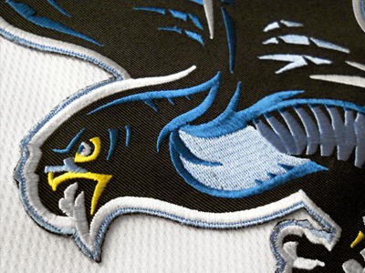 Port Huron Fighting Falcons Patch bird brand design embroidery falcon hockey identity logo patch sports vector