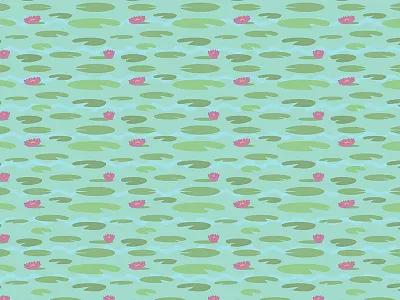 Small Vintage Lily Pad Pattern design everglades floral floral pattern florida graphic design illustration illustrator lily lily pad pattern vector