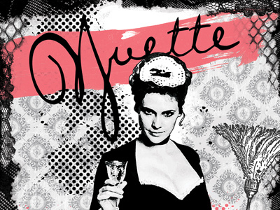 Clue Poster Series_ Yvette alternative movie poster clue design graphic design maid movie pattern photoshop poster texture typography