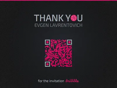Hi! black debut first first shot flat hello invitation invite purple qr russia thank you