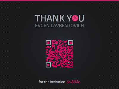 Hi! black debut first first shot flat hello invitation invite purple qr russia thank you
