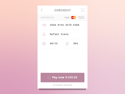 Daly UI Day 2 - Credit Card Checkout 002 card checkout credit daily day flat form interface user widget