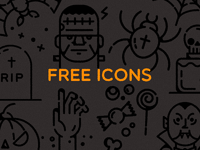 Free Halloween Icon Set free freebie halloween icon icons pumpkin set skull spider spooky vampire zombie