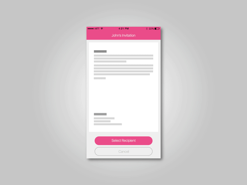 [Day1] Select Recipients ae gif invitation motion ui