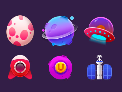 icon blue egg emblem logo design mail pink refresh rocket satellite sign star ufo