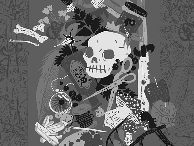 Witchy illustration pattern poison witchcraft