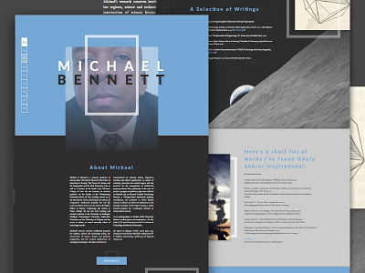 Website Redesign Preview: Michael Bennett design exploded grid grid nano periodic table redesign side navigation typography ui website wip