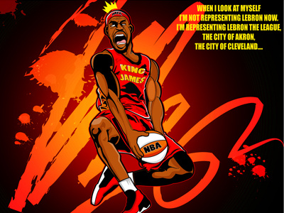 King James cavs design illustration james lebron vector