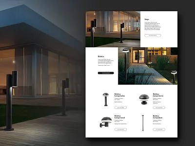 lowatt Diplom work homepage lighting luxury night onlineshop webdesign