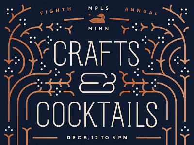 WIP Snapshot - C & C MPLS cocktails crafts distillery minneapolis north star poster winter