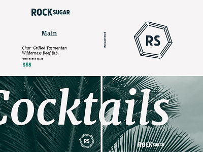 Rocksugar Brandboard asian brand brand board design icon layout logo restaurant typography