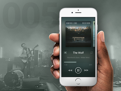 Day 5 - Music Player 100 day challenge challenge dailyui design minimal mumford and sons music music player player ui user interface