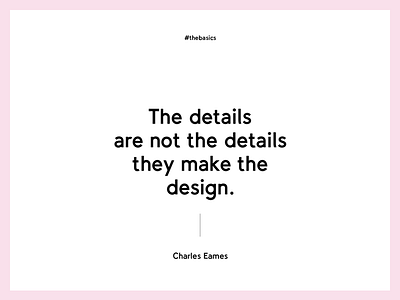 The Basics design details font makeover minimal modern pink quote typography