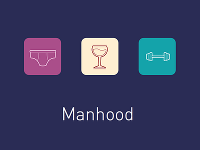 DailyUI day 005: App icon 005 app dailyui glass icon ios man underwear weight wine