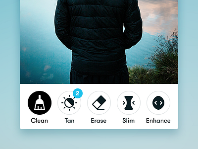 Photo Retouch App WIP bar bottom clean edit enhance erase photo retouch slim tan tools