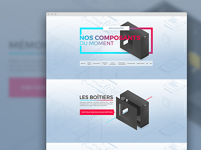 Nos composants du moment effect hardware pc scroll webdesign