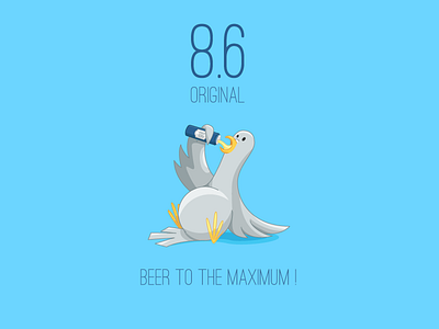 Beer To The Maximum 8.6 illustration illustrator ostrich