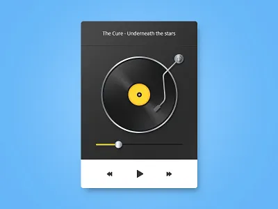 UI Challenge - Music player #005 005 dailyui music music player player sound ui uichallenge ux vinyl