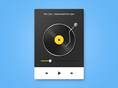 UI Challenge - Music player #005 005 dailyui music music player player sound ui uichallenge ux vinyl