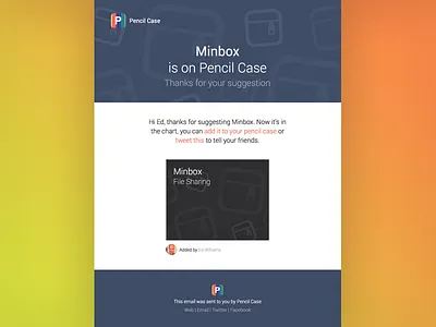 Pencil Case Email Notifications email notification pencil case transaction