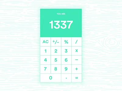Daily UI #004 - 1337 Calc 004 1337 calculator dailyui