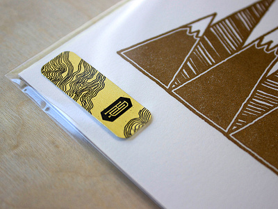 Packaging details branding drawing gold letterpress logo stationary