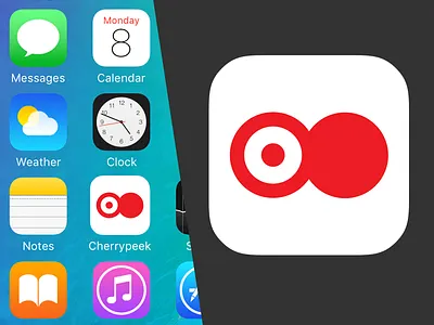 Cherrypeek iOS icon cherrypeek home icon iconography ios mobile screen